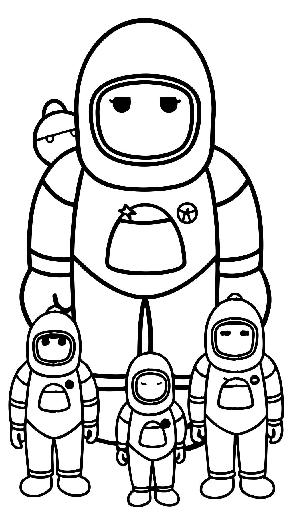 humanized among us coloring pages